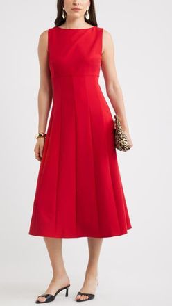Chelsea28 Bateau Neck Midi Dress in Red Emboldened at Nordstrom, Size Xx-Small