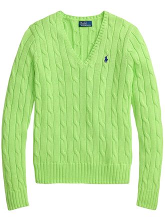 Polo Ralph Lauren Lime Green Kimberly Pullover Cotton Sweater