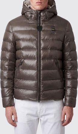 Blauer Water-Repellent Quilted Nylon Hooded Down Jacket with High Collar