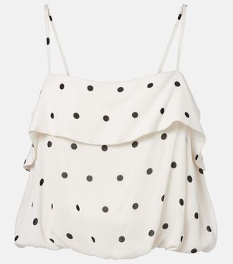 Adriana Degreas Polka-dot crop top