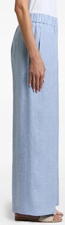 PESERICO Womens Elasticated-Waistband Wide-Leg Trousers Ss26 W