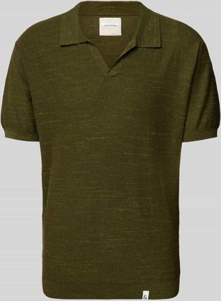 Colours & Sons Regular Fit Poloshirt mit V-Ausschnitt in Dunkelgruen, Gr&ouml;&szlig;e XXL