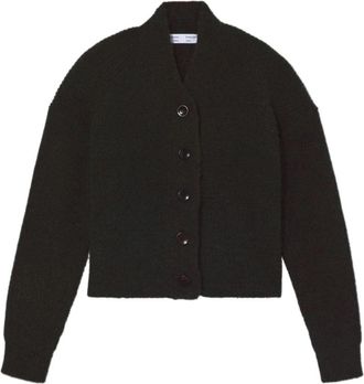Proenza Schouler Fluffy Gebreid Vest - Dames - Vesten - Zwart - M - Wol - Truien & Vesten