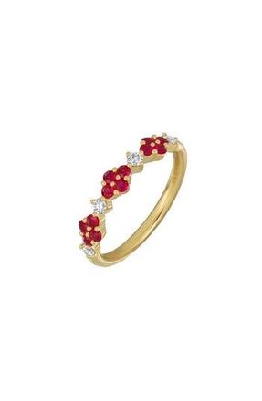 Bony Levy El Mar 18K Yellow Gold Ruby & Diamond Stackable Ring at Nordstrom Rack, Size 6.5