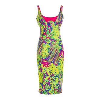 Versace Jeans Couture Midi Dresses, female, Multicolor, Size: 2XS Abito