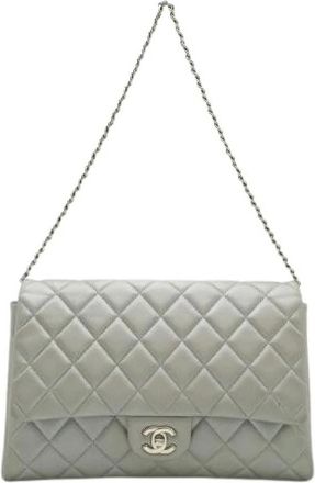 Chanel Pre-owned Matelasse Coco Mark Leather Chain Bag - - Pre-owned - Donna - Grigio - ONE SIZE