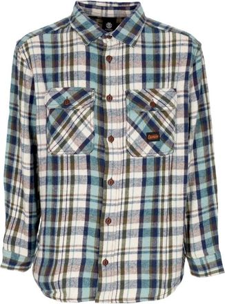 Element Geruite Flanellen Overhemd met Lange Mouwen - Heren - Casual Overhemden - Veelkleurig - L - Katoen - Overhemden