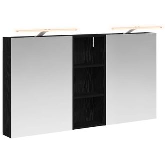 vidaXL Juego De Muebles De Ba&ntilde;o Con Estante 3 Pcs 130 X 14,5 X 70 Cm Vidaxl