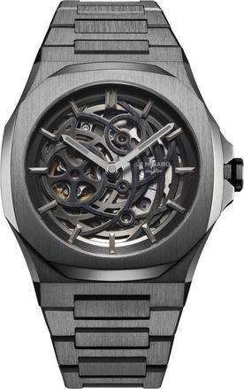 D1 Milano Gun Metal Skeleton Bracelet Watch, 41.5mm at Nordstrom