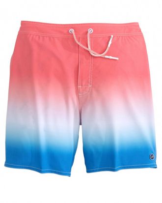 Johnnie-O Mens Solito Half Elastic Surf Shorts In Malibu Red