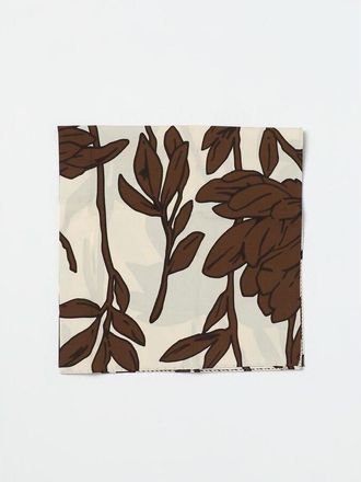 Brunello Cucinelli Womens Panama Tobacco Floral Print Scarf