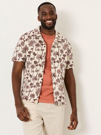 Fat Face FatFace Truro Natural Palm Print Shirt