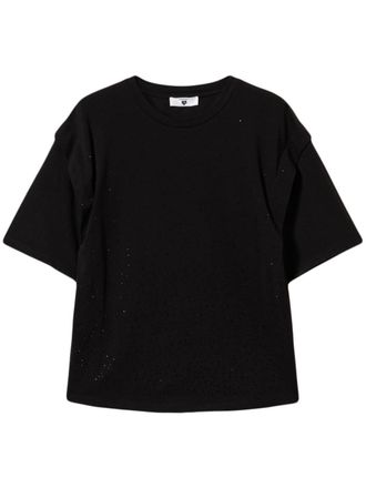 Twin-Set rhinestone-embellished T-shirt - Black