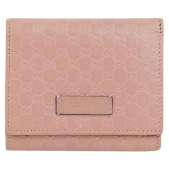 Gucci Pre-owned Wallets, female, Pink, Size: ONE SIZE Pre-owned Micro Sima Wallet