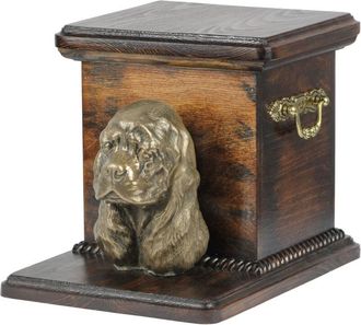OEM Cocker Spaniel Americano: Urna Para Cenizas De Perro Con Estatuilla, Elegante Urna Para Perro, Urna &Uacute;nica Con Busto De Perro De Art-dog