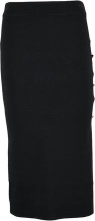 Versace Jeans Couture Black Knit Midi Skirt