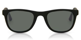 SmartBuy Collection Square Full Rim Plastic Mens Sunglasses Black Size 51 - Free Lenses - SmartBuy Collection