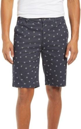 AG - Adriano Goldschmied Griffin Geo Print Flat Front Shorts in Vaquero Twilight Canal at Nordstrom Rack, Size 30