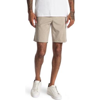 PGA TOUR Comfort 9-Inch Heathered Shorts in Khaki Heather at Nordstrom Rack, Size 31
