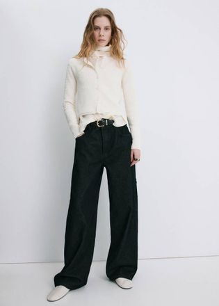 Mango Cardigan maglia testurizzato grezzo - Donna - S - MANGO