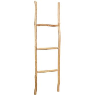Biscottini International Toallero De Escalera De Madera Moderno Para Ba&ntilde;o De Pie De Pared Decorativo Toallero De Escalera Soporte Para Objetos Y Jarrones