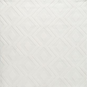 Beliani Alfombra Para Sala De Estar Moderna Forma Cuadrada Jacquard 160 X 160 Cm Pelo Corto Blanco Crema Kevirel