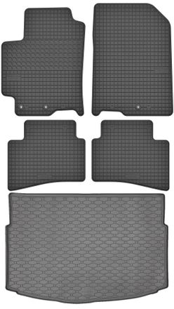 OEM Juego De Alfombrillas De Goma Para Coche Y Alfombrilla Para Maletero Para Kia Rio Iv Hatchback (2017-2023)