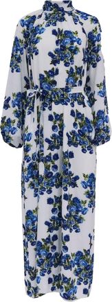 Emilia Wickstead Elanda Crepe Georgette Maxi Dress in Floral Print Polyester