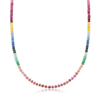 Canaria Canaria 75.00- Multi-Gemstone Bead Necklace in 10kt Yellow Gold