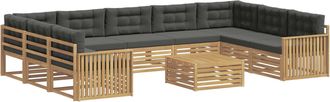 vidaXL Conjunto De Sof&aacute;s De Exterior 10 Uds. Blanco Y Antracita Vidaxl