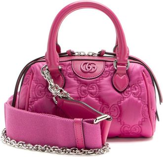 Gucci Pink Jumbo GG Nylon Mini Bowling Bag (Authentic Pre-Loved)