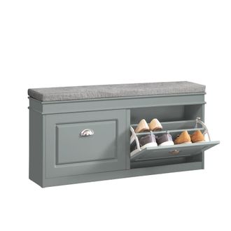 SoBuy Zapatero Banco Con 2 Cajones,banco De Almacenamianto,l104 X P24 X H51cm Gris Fsr64- Hg Sobuy Es