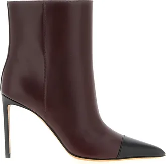 Francesco Russo Bordeaux Goatskin Ankle Womens Boots