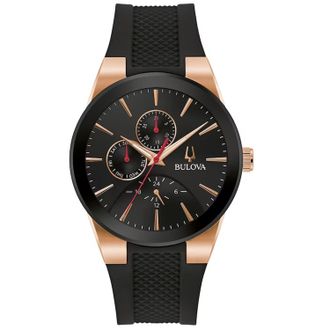 Bulova Mens Classic Black Dial Watch