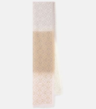 Loewe Anagram wool, silk and cashmere scarf