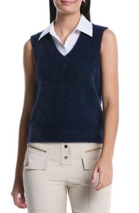 Shelli Segal Layered Sweater Vest in Peacoat at Nordstrom Rack, Size X-Large