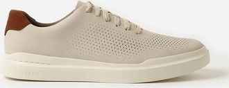 Cole Haan Mens Grandpro Rally Laser Cut Sneaker In Silver Nbk/ivory