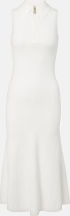 Victoria Beckham Mira ribbed-knit zip-up midi dress
