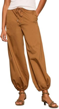 Sanctuary Float On Stretch Cotton Balloon Pants in Toasted Coconut Brown at Nordstrom, Size X-Large