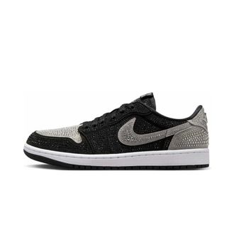 Nike Jordan 1 Retro Low OG Swarovski Stealth - Heren - Sport - Veelkleurig - Maat: 42 1/2 EU Leer