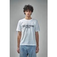 Valentino Cotton T-Shirt with Chez Valentino Print