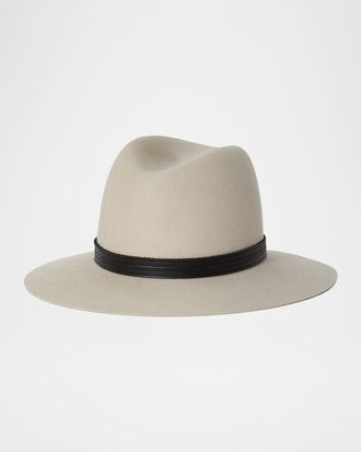 Janessa Leon&eacute; Corinne Belted Wool Fedora Hat