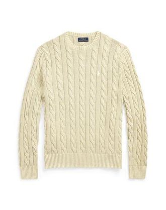 Ralph Lauren CABLE-KNIT MINERAL-DYED COTTON SWEATER