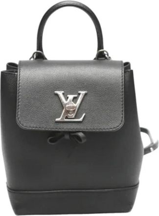 Louis Vuitton Tweedehands leren Louis Vuitton tassen - Dames - Vintage Rugzakken - Zwart - ONE Size - Leer - Vintage