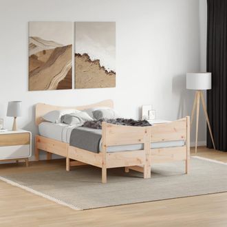 vidaXL Vidaxl - Estructura De Cama Sin Colch&oacute;n Madera De Pino Maciza 120x200 Cm