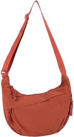Generic Nylon Crossbody Bag Trendy Crescent Bag Hobo Shoulder Bag for Women (Orange)