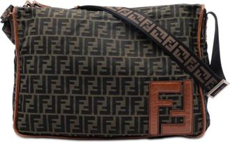 Fendi Pre-owned Cross Body Bags, female, Brown, Size: ONE SIZE Pre-owned Textile Shoulder Bag