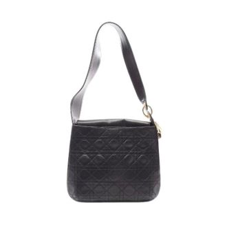 Dior Pre-owned Lady Dior Leren Schoudertas - Dames - Pre-owned - Zwart - Maat: ONE Size Leer