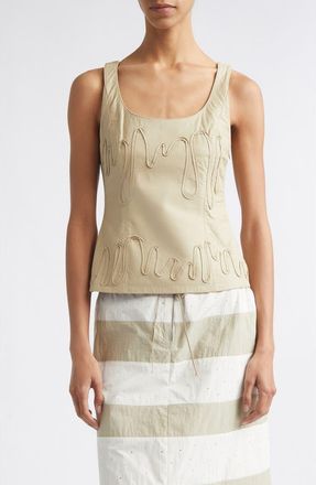 Paloma Wool Fil Leather Top in Ecru at Nordstrom, Size 36