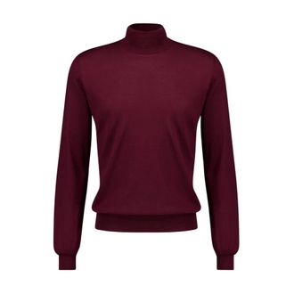 Boglioli Burgundy Wool Turtleneck Jumper